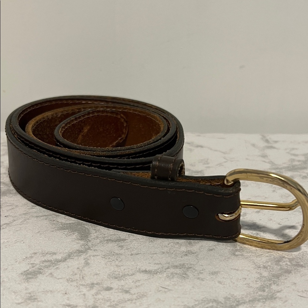 Elegant Brown Leather Belt for Men